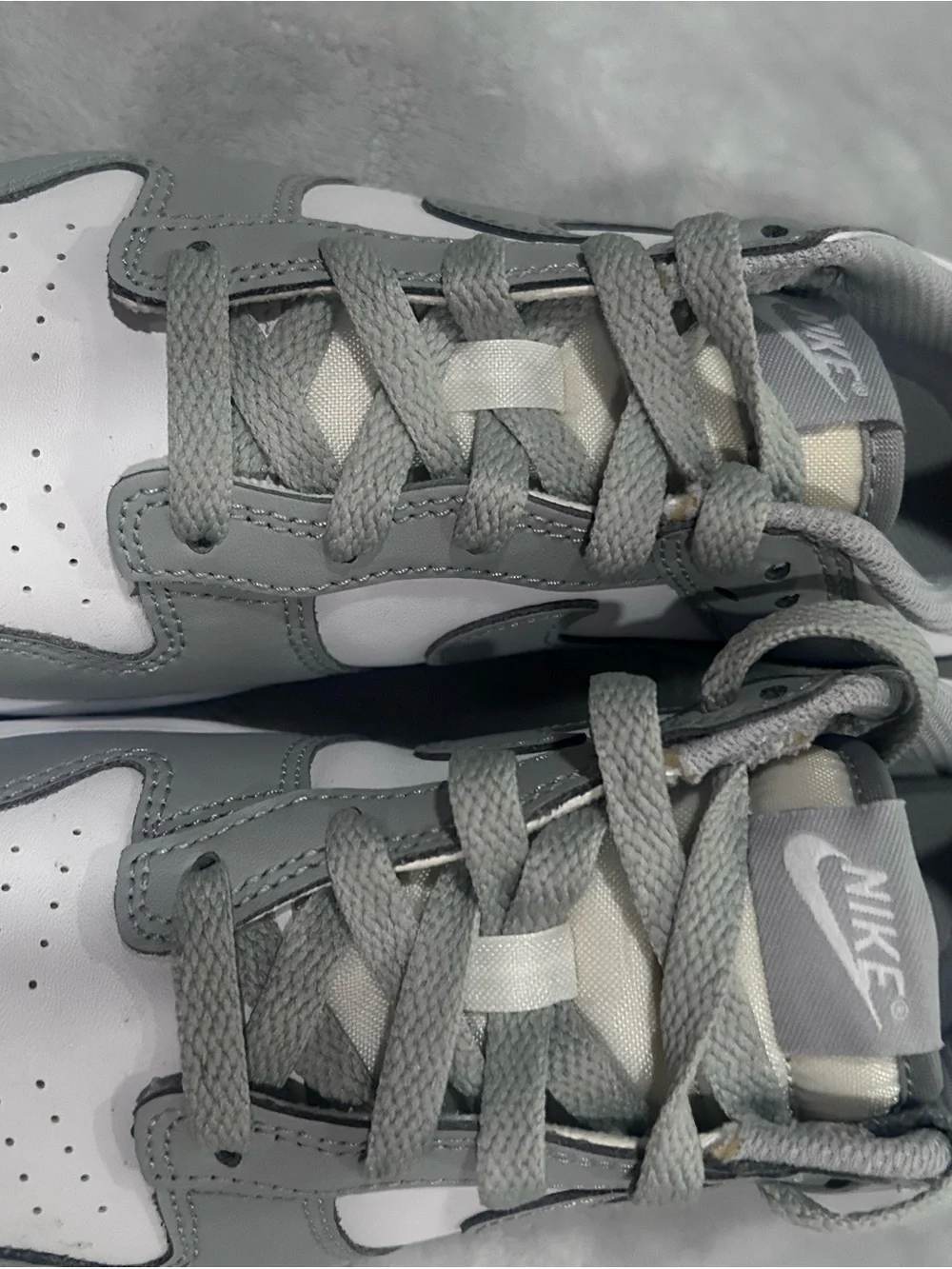 Nike Gray and White Low-Top Sneakers